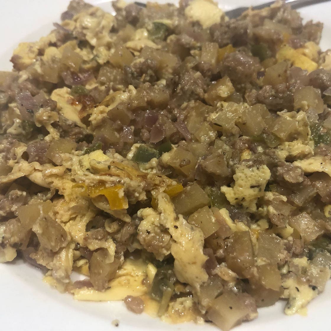 Egg, sausage and potato foil packs