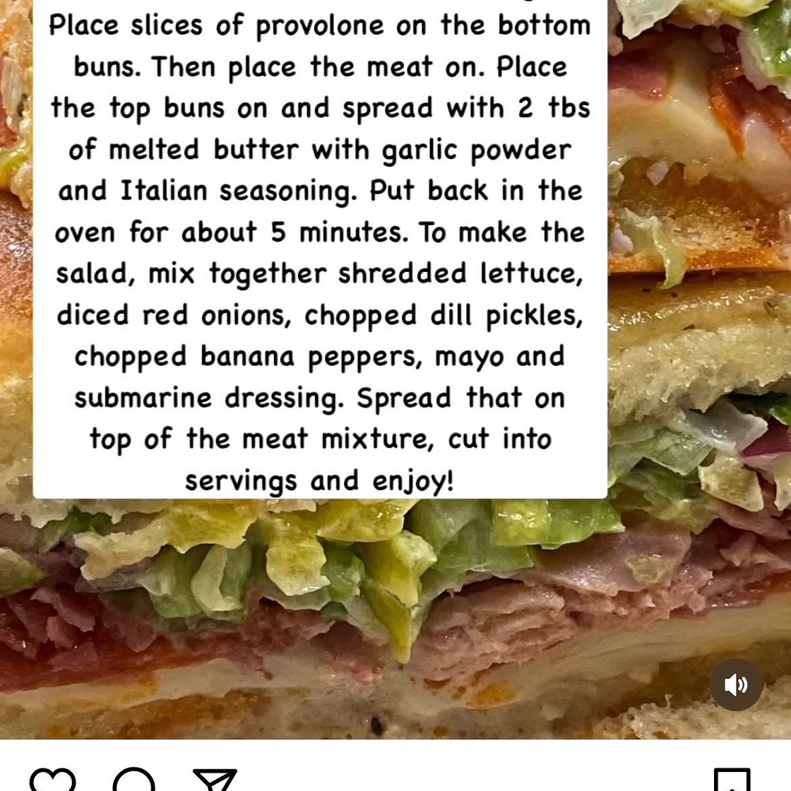 Italian Subs on Hawaiian rolls 
