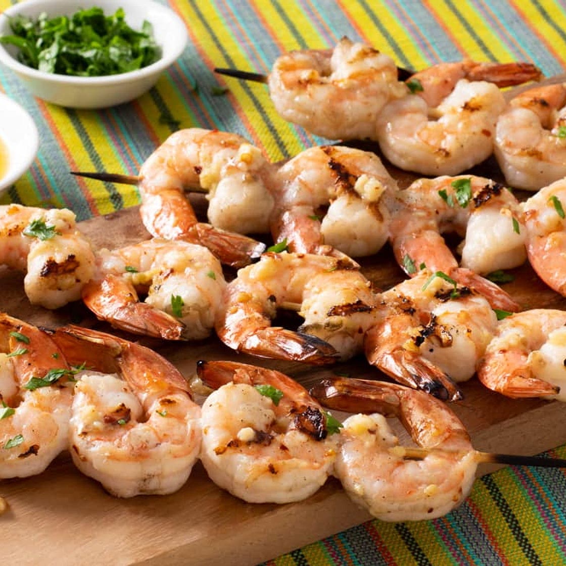 Grilled Garlic Butter Shrimp