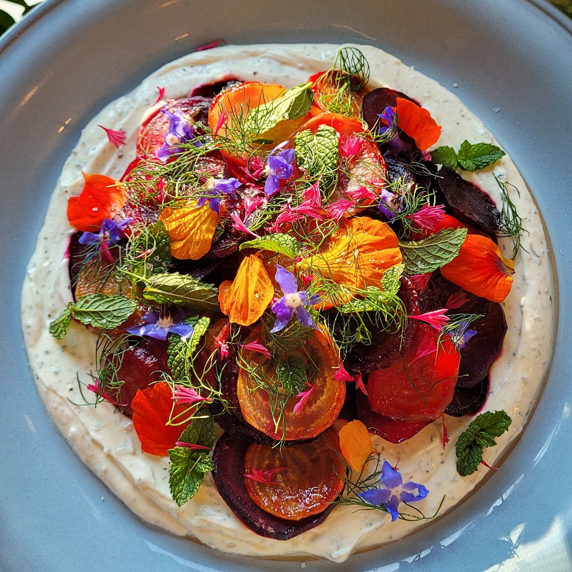 Roasted Beets & Mint Yogurt