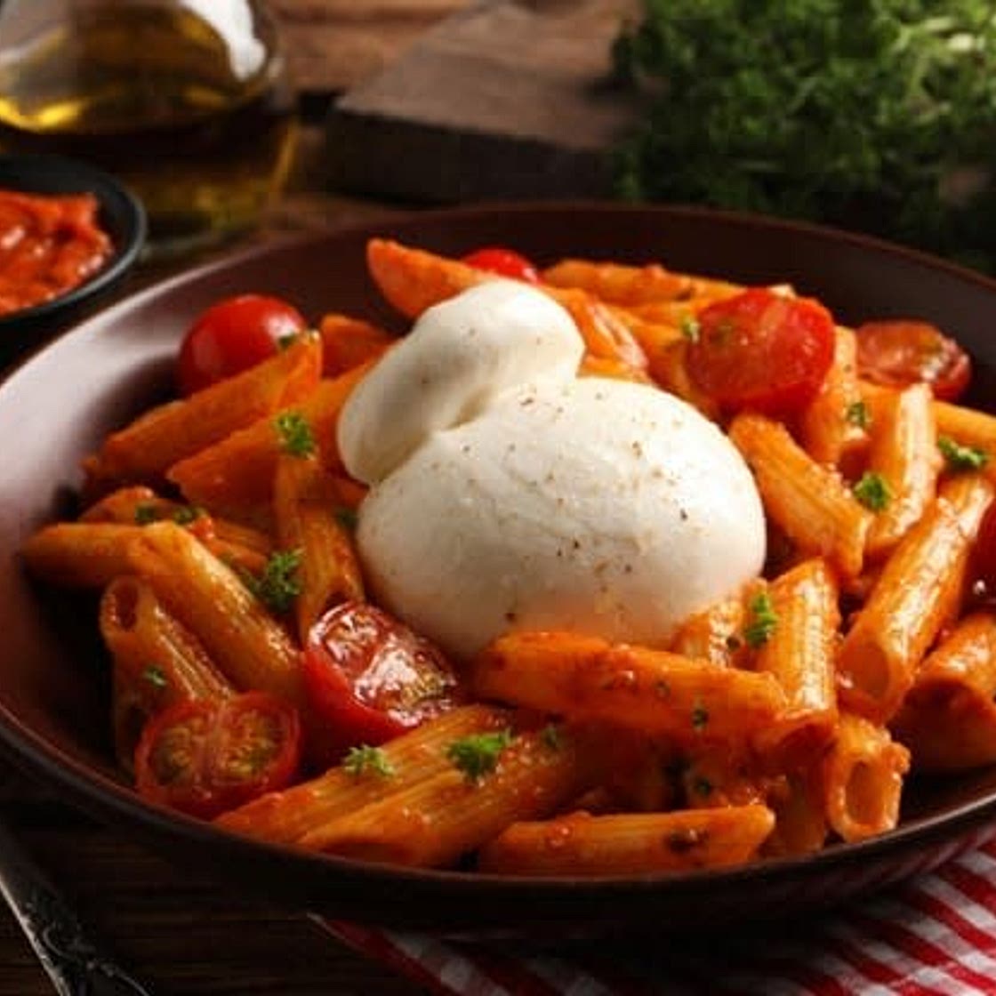Pâtes chorizo & burrata