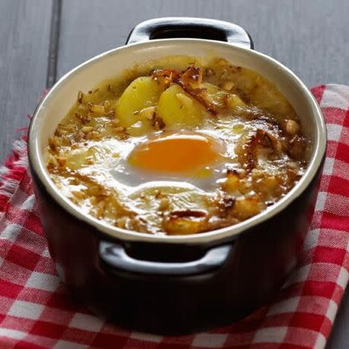 Oeuf cocotte façon tartiflette