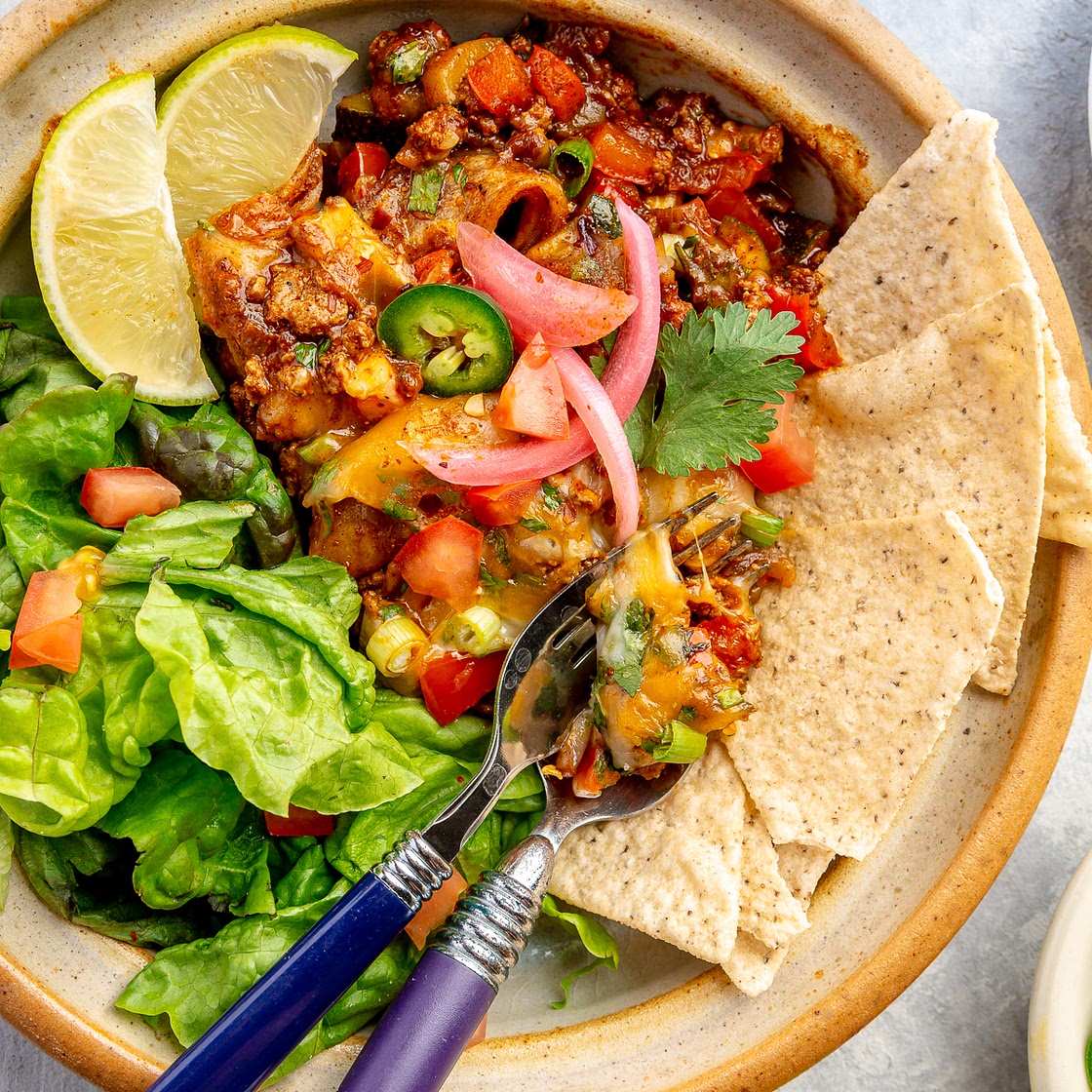 20-Minute One Pan Enchilada Skillet