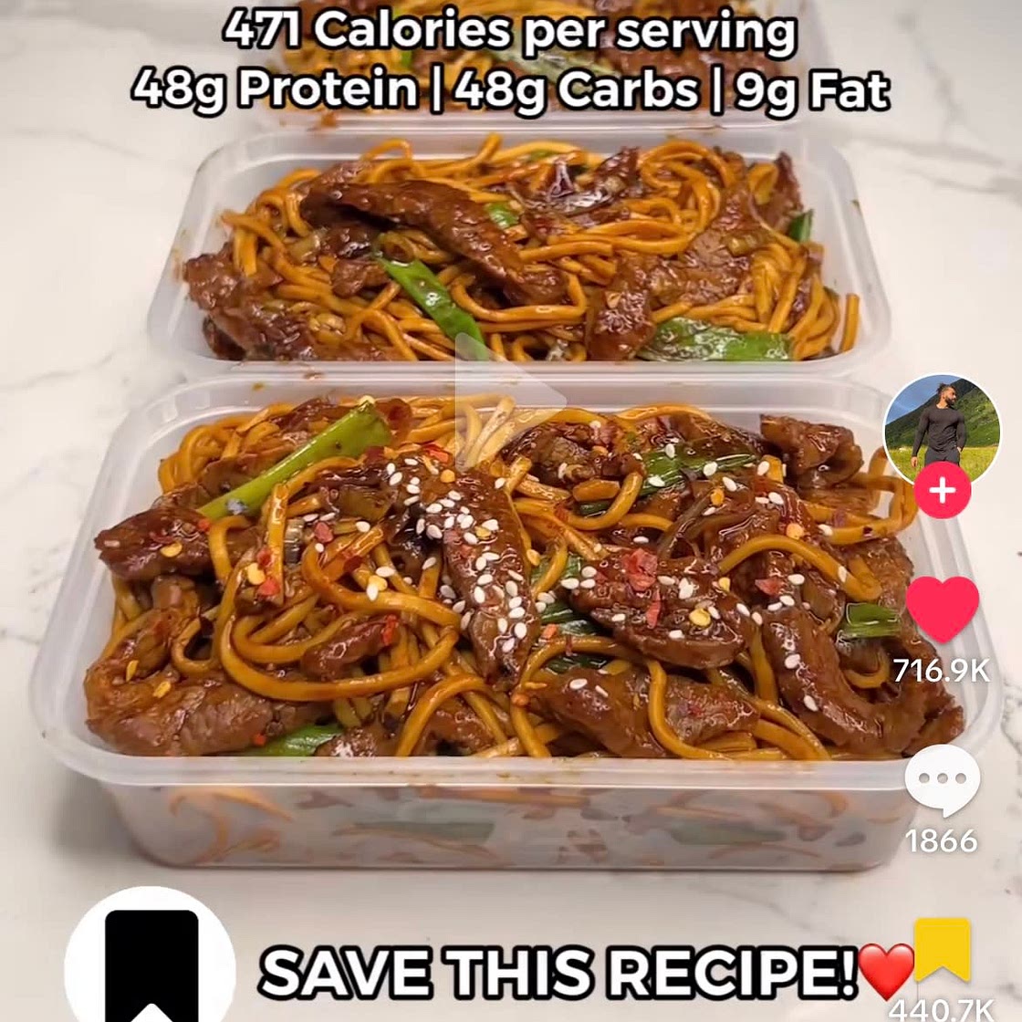 Mongolian beef noodles