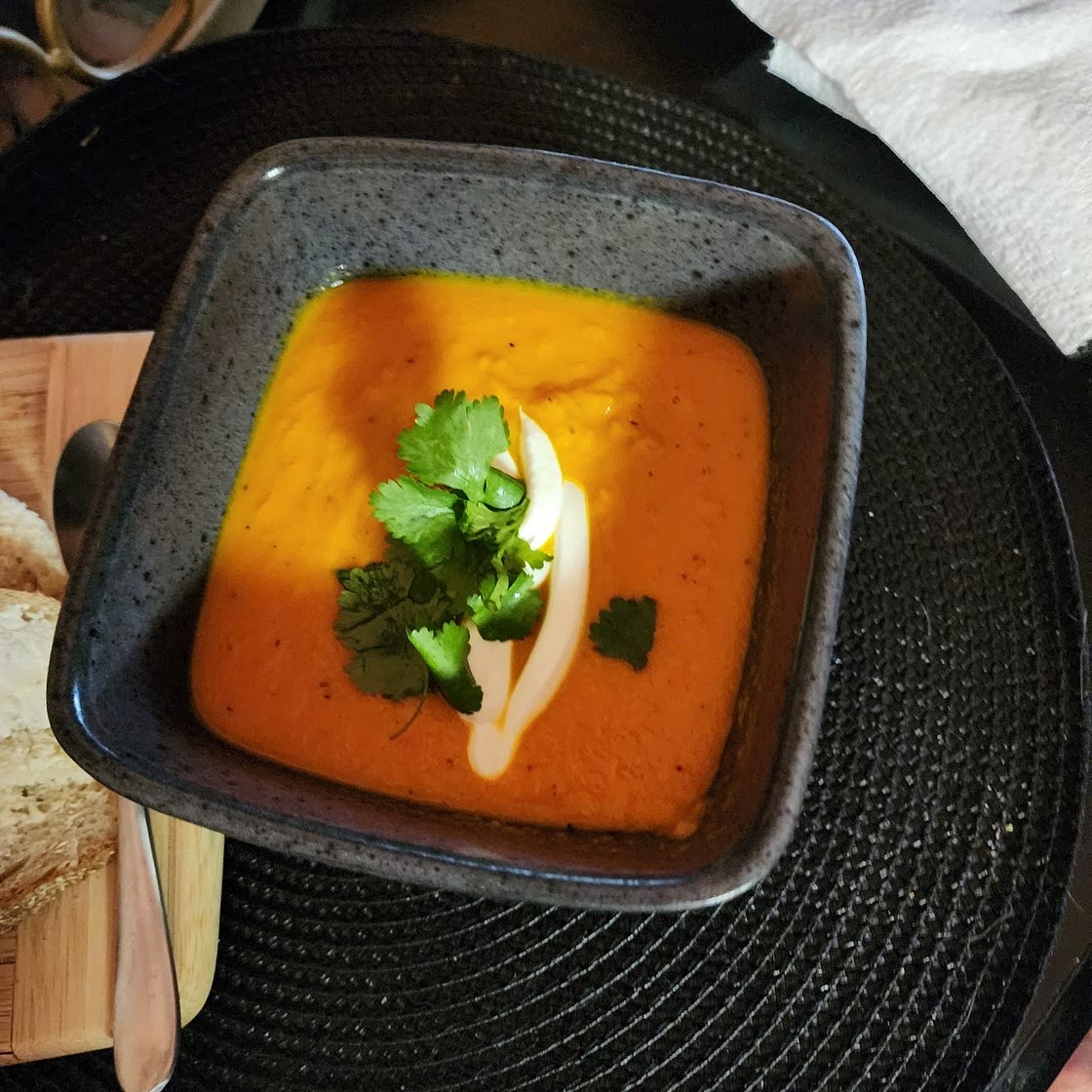 Roasted Carrot Coconut Soup