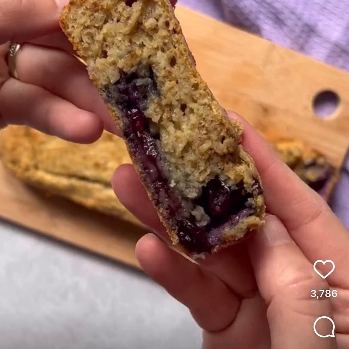Blueberry and banana weetbix cake