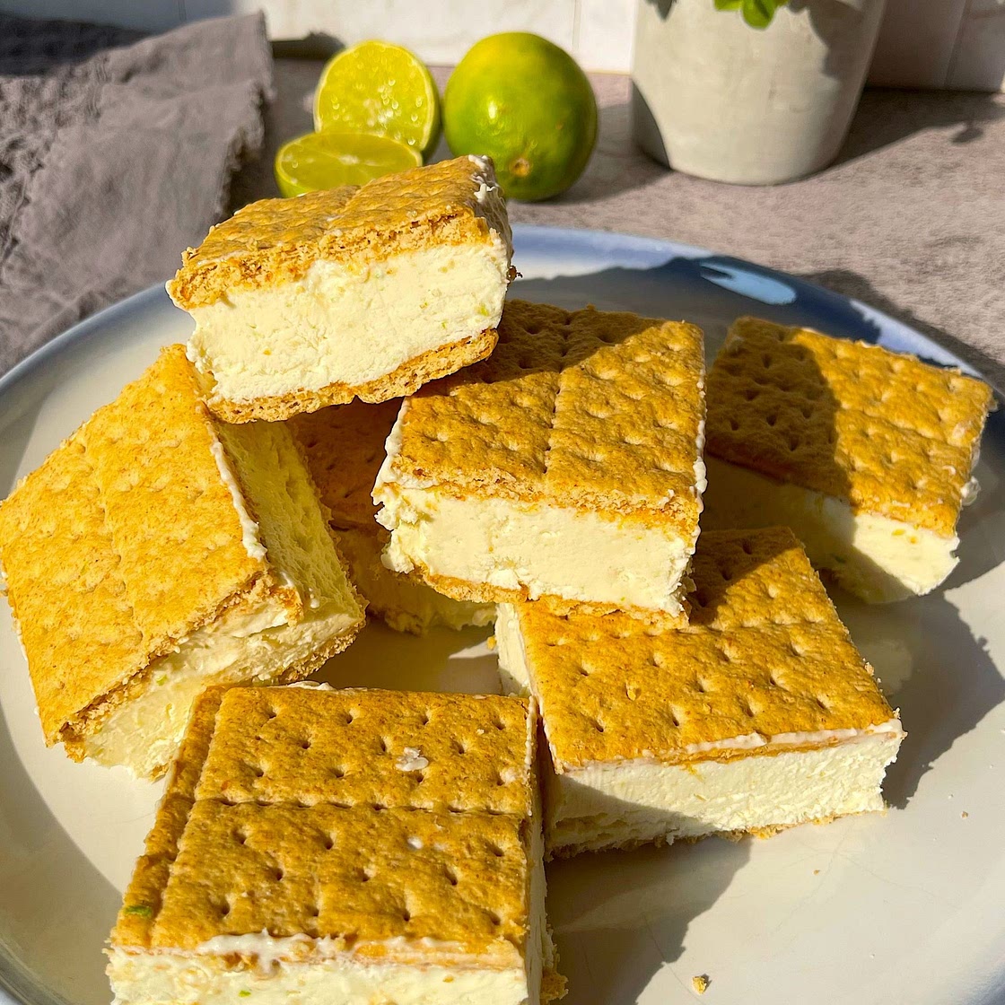 No-Churn Key Lime Pie Ice Cream Sandwiches