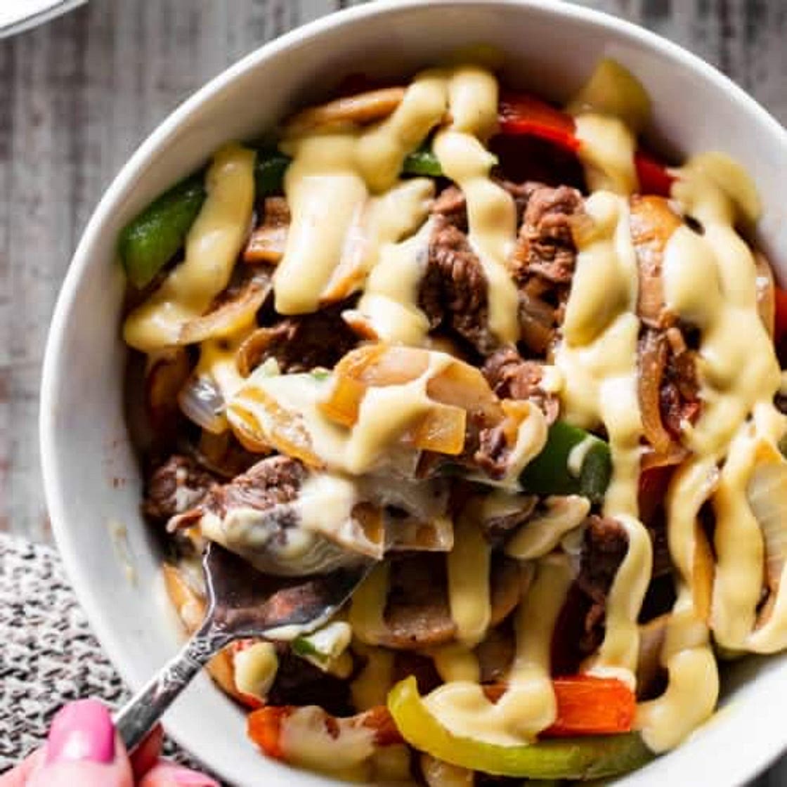 Philly steak rice bowl
