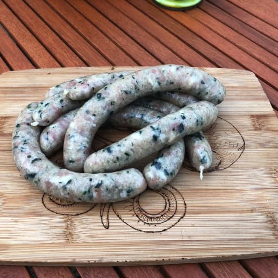 Chicken and wild garlic sausage recipe