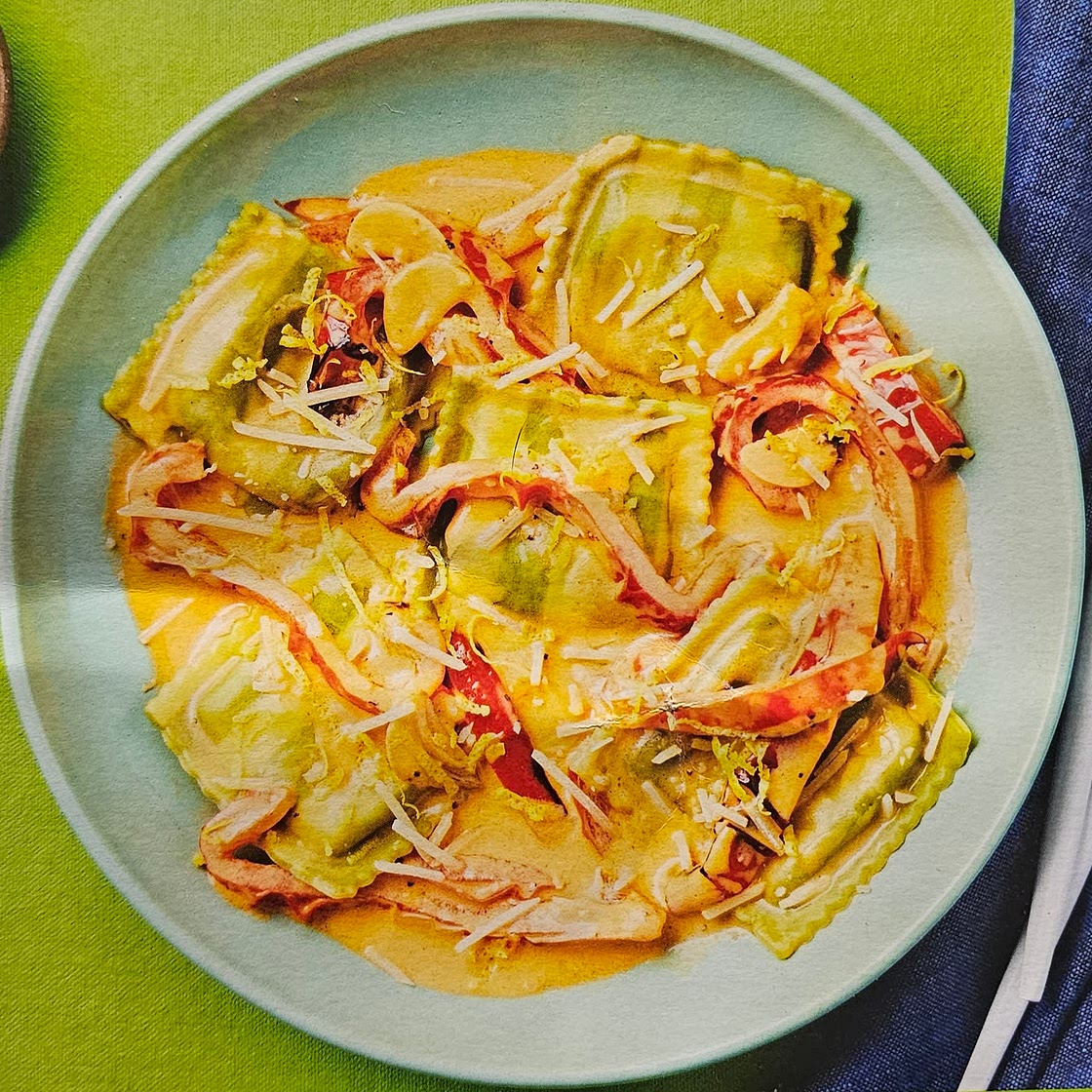 Creamy Lemon Spinach Ricotta Ravioli