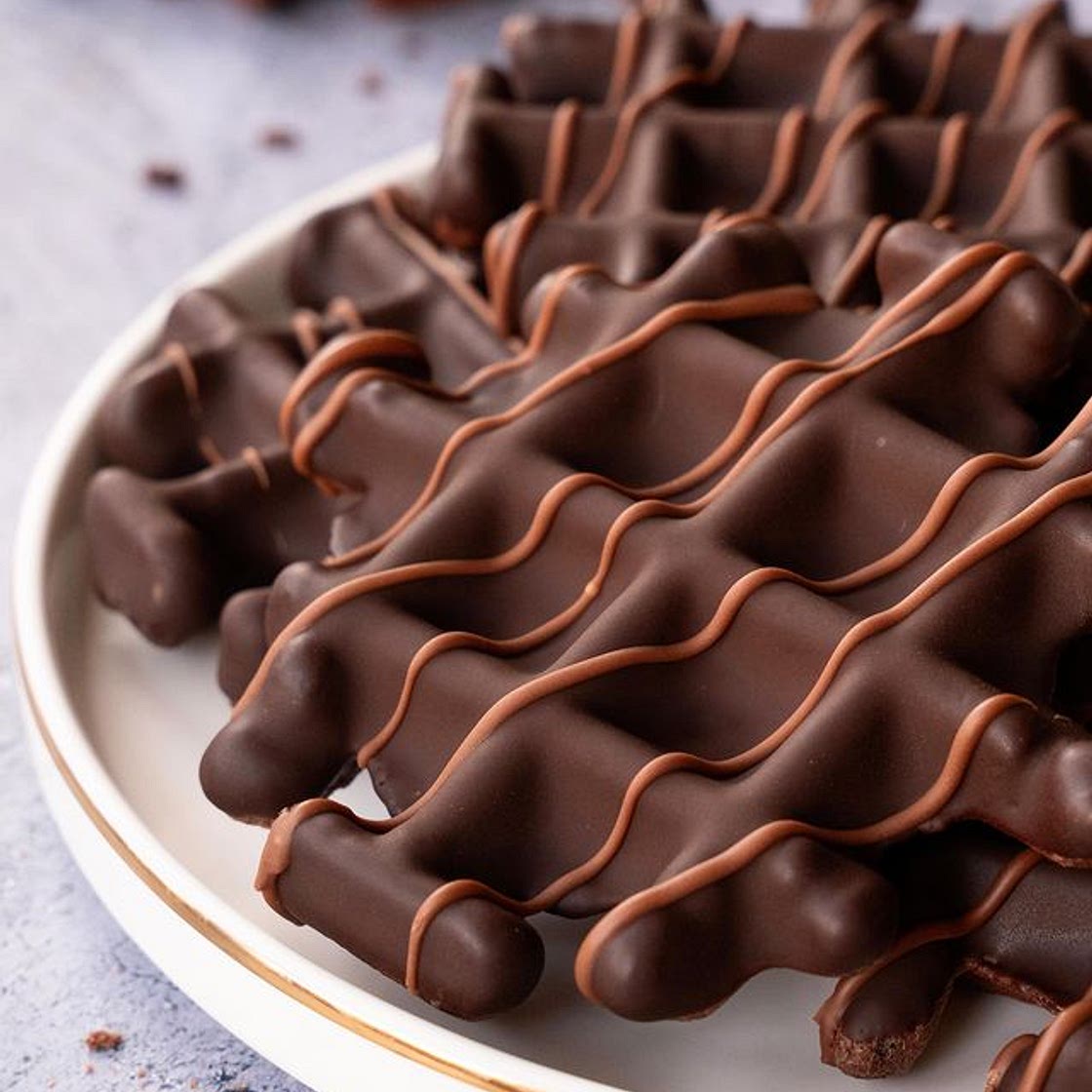 GOFRES SALUDABLES CON CHOCOLATE CRUJIENTE 🍫