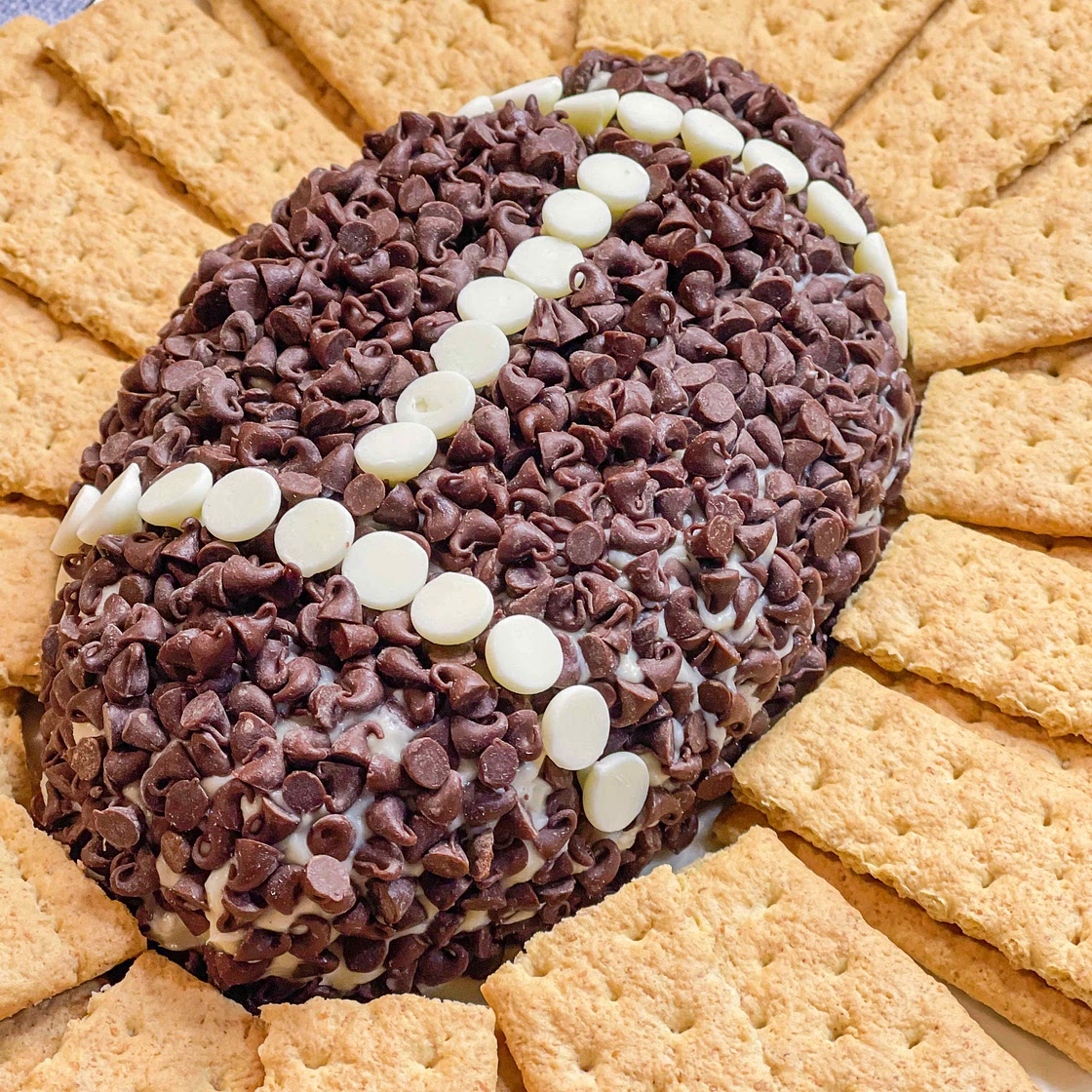 Football Chocolate Chip Cheesecake Dip