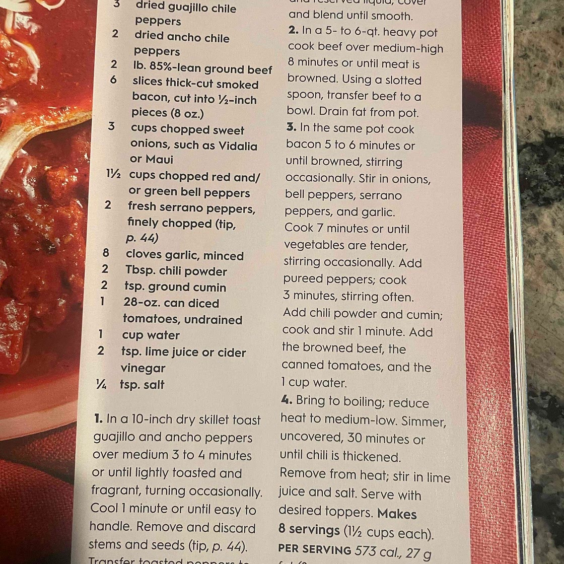 Magazine chili