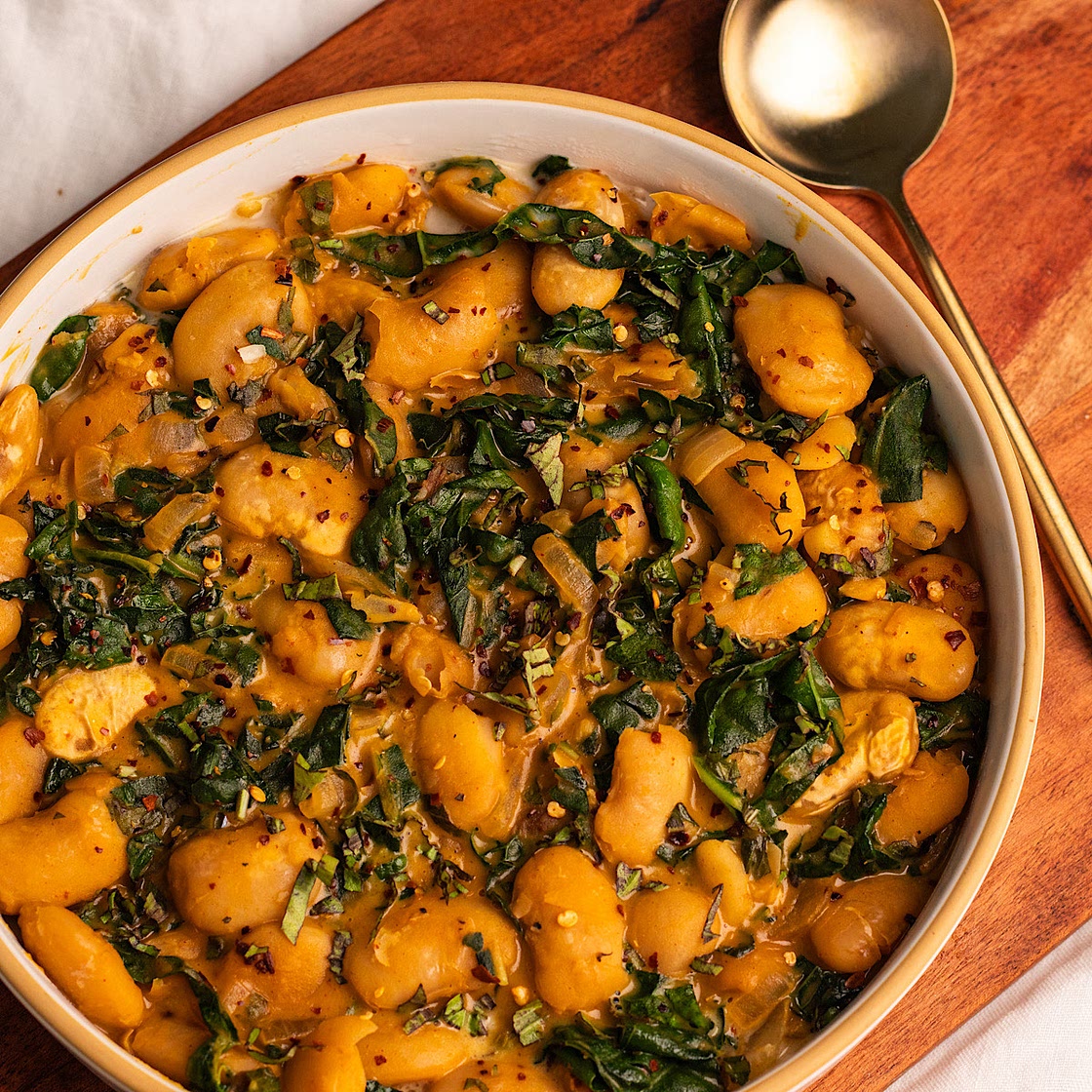 Creamy Pumpkin Butter Beans (vegan)