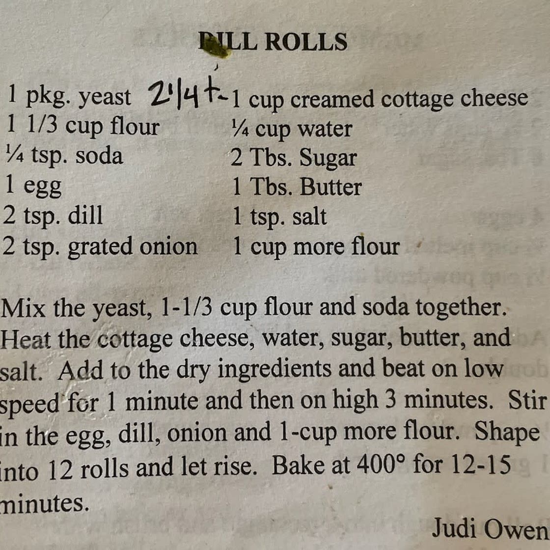 Grandma's Dill Rolls