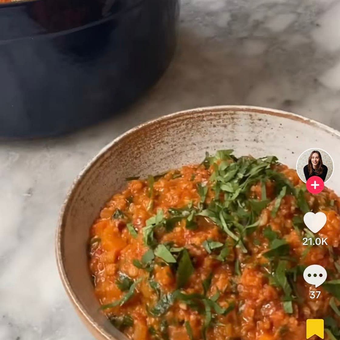 Sweet potato, lentil, quinoa one pot