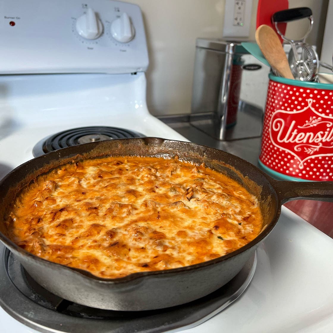 Sour Cream Chicken Enchilada Casserole (Keto, GF)