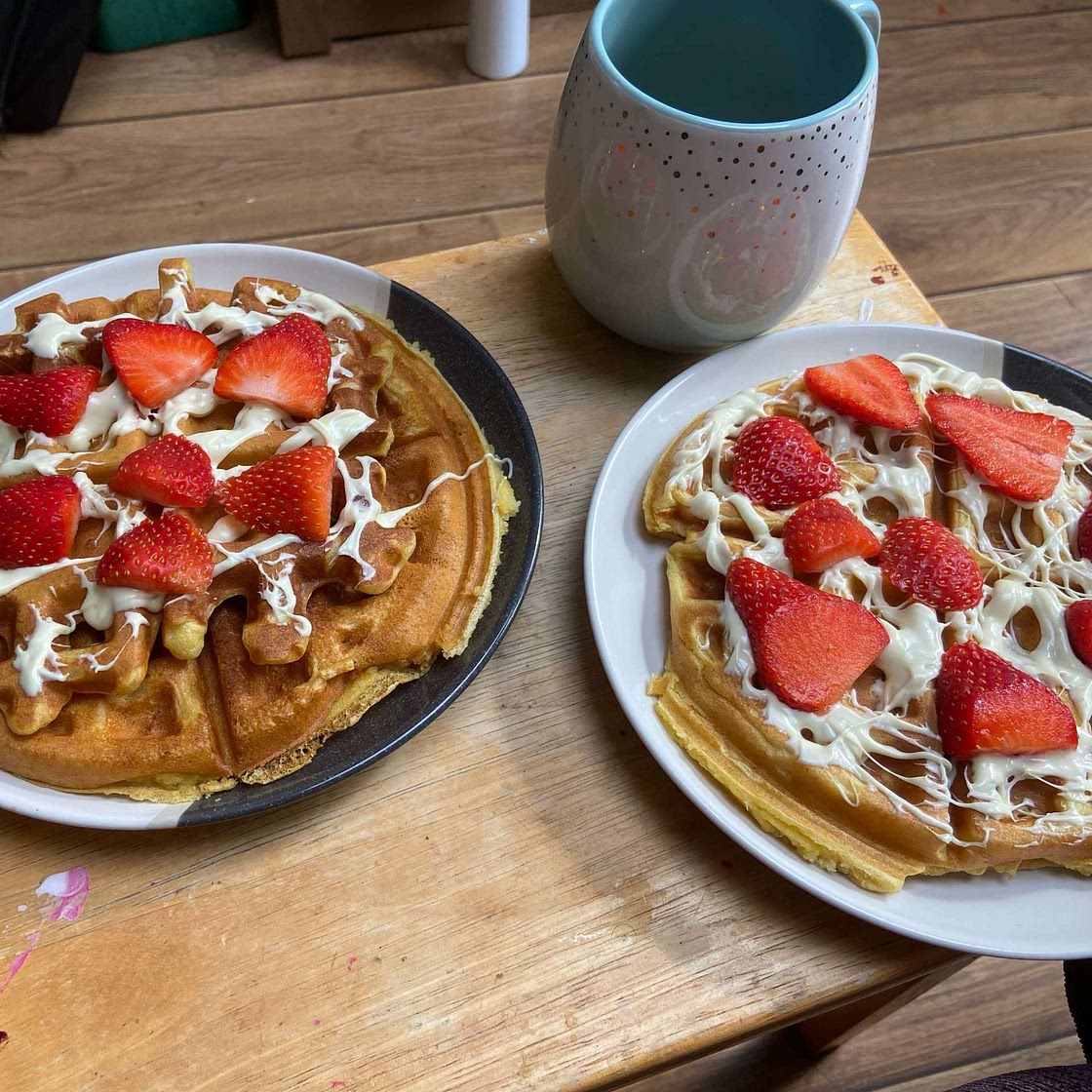 Fluffy and Crisp Buttermilk Waffles