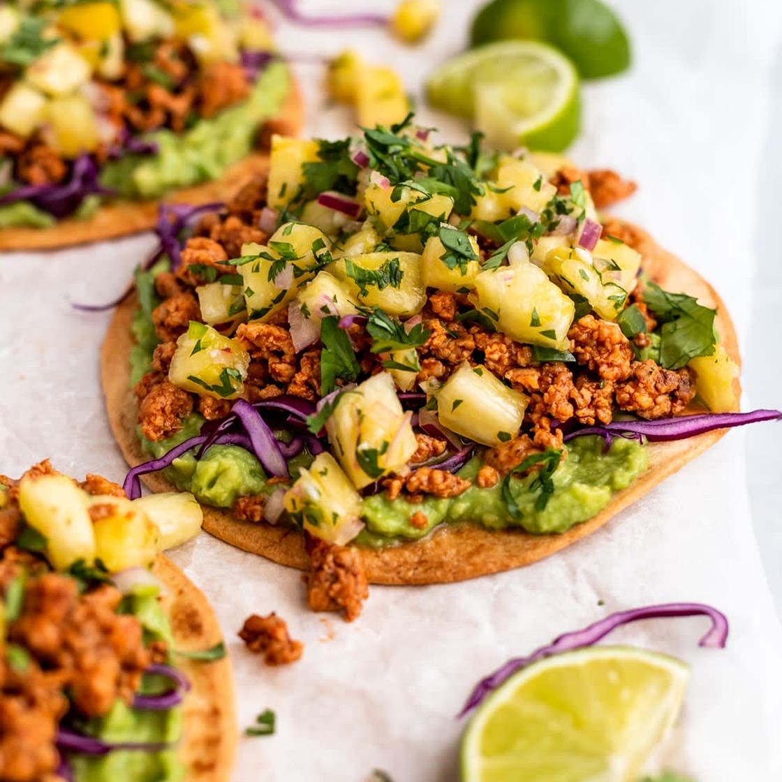 Chipotle Chicken Tostadas With Pineapple Salsa