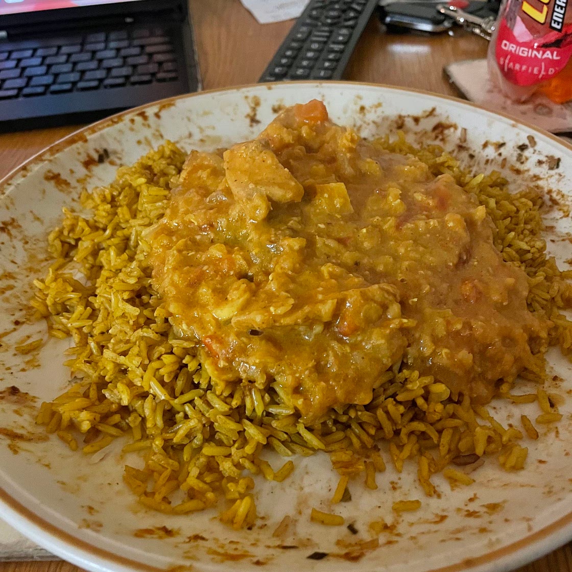 Chicken and lentil curry