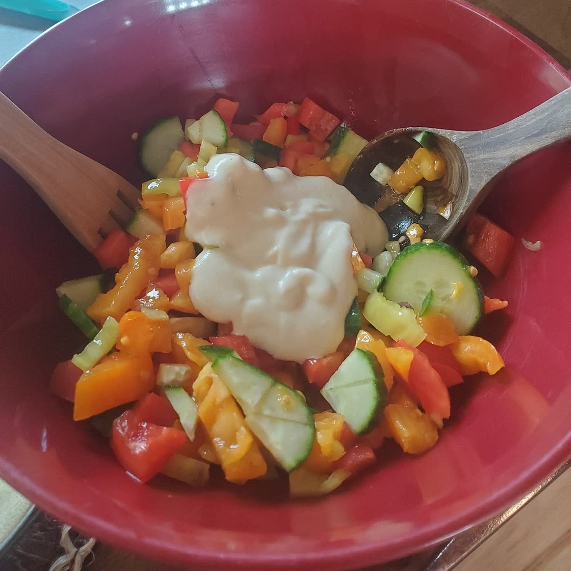 Cucumber yogurt salad