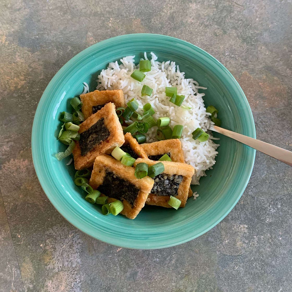 Sizzling Seaweed Tofu (viral easy tofu recipe!)