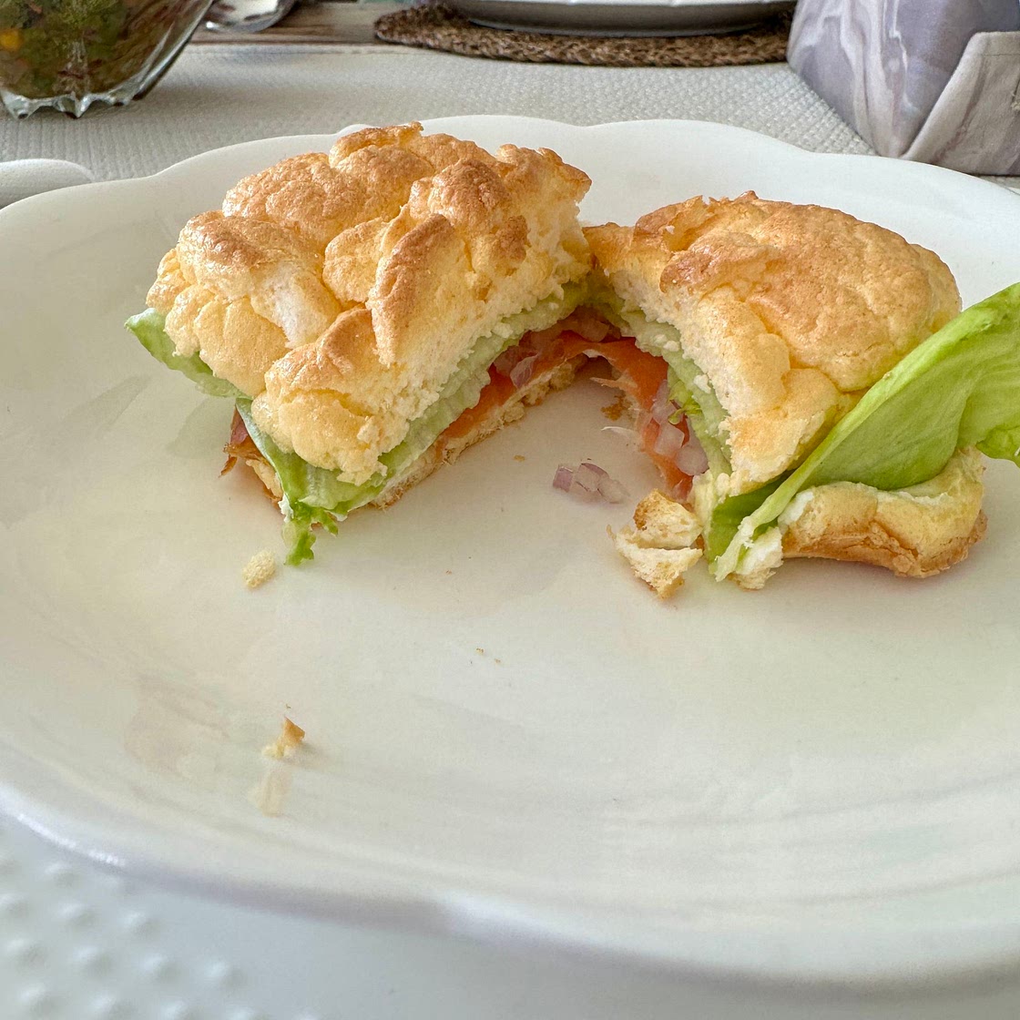 Cloud Bread and Lox Sandwiches