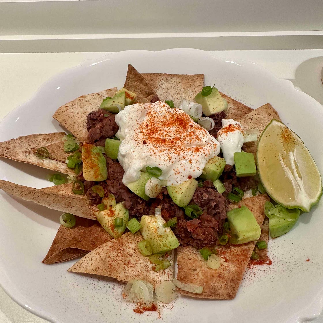 Chipotle Black Bean Nachos With Greek Yogurt
