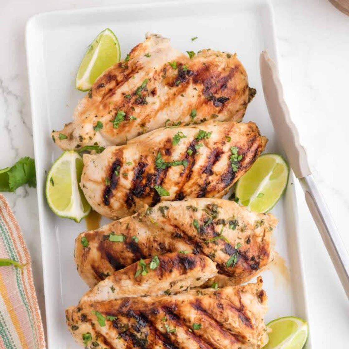 Margarita Grilled ChickenIngredients 1/2 cup chopped fresh cilantro 1/2 teaspoon black pepper 1 teaspoon salt 3 garlic cloves ¼