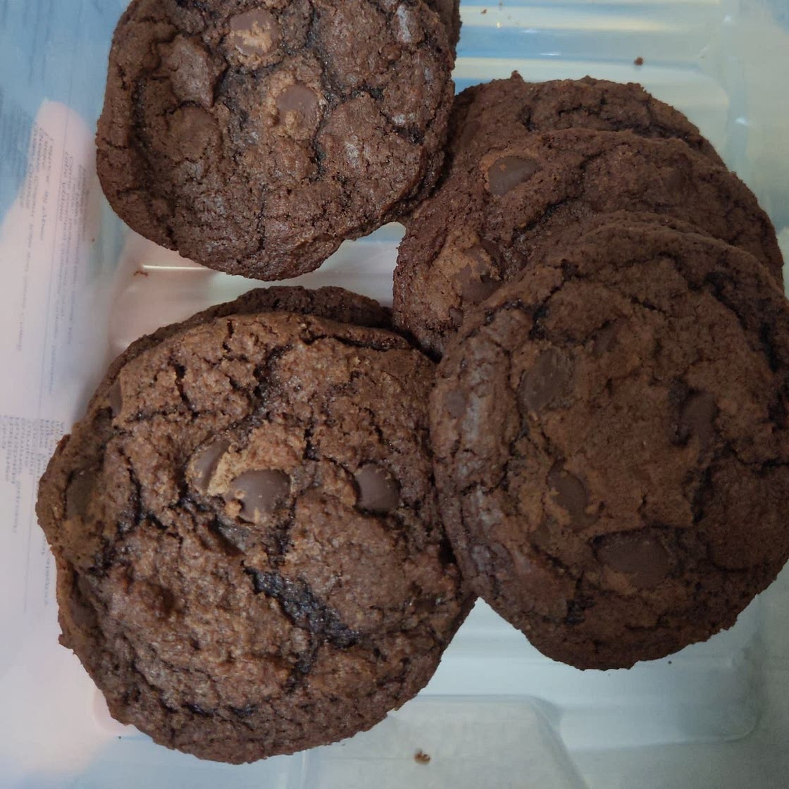 Chewy Double Chocolate Chip Cookies