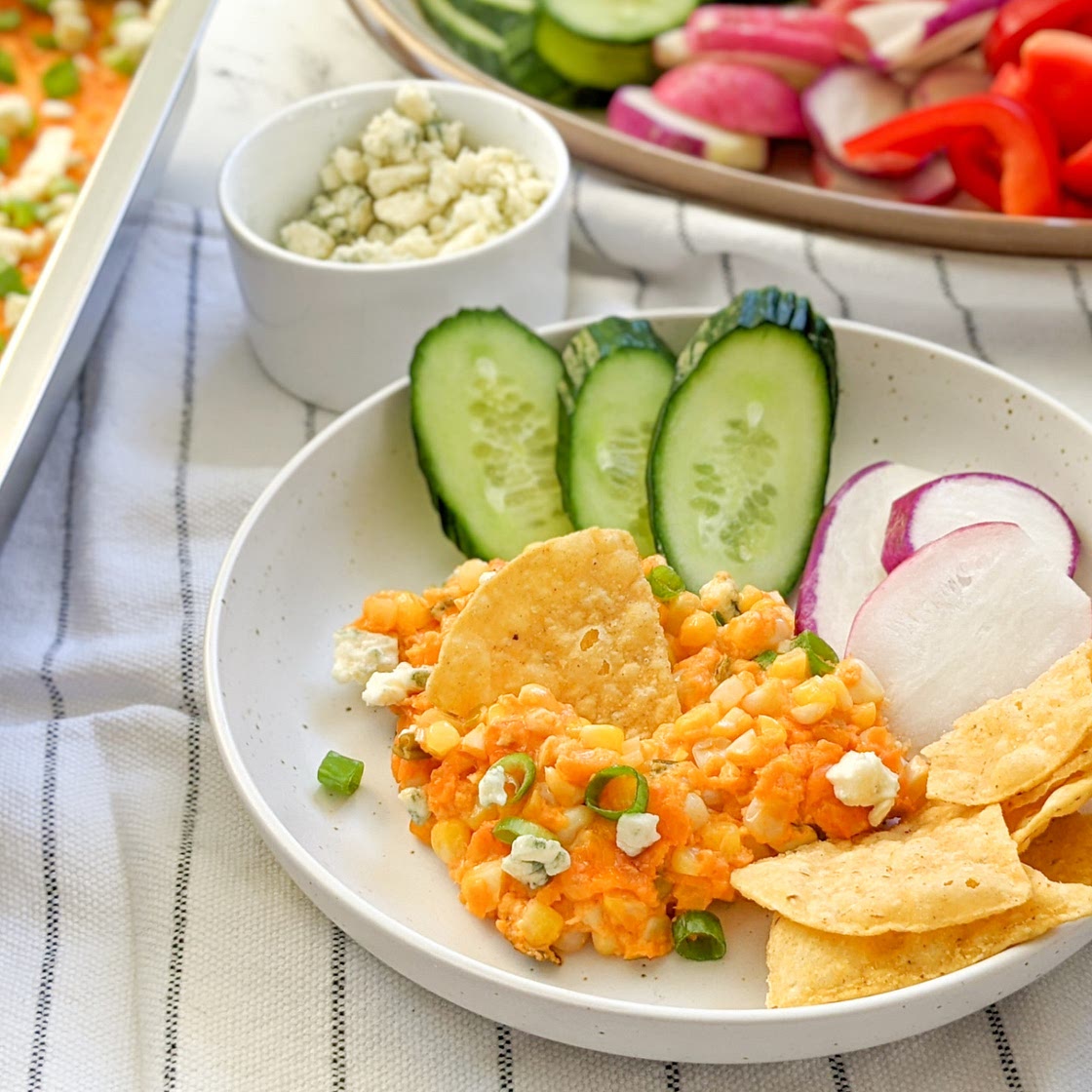 Cheesy Buffalo Corn Dip