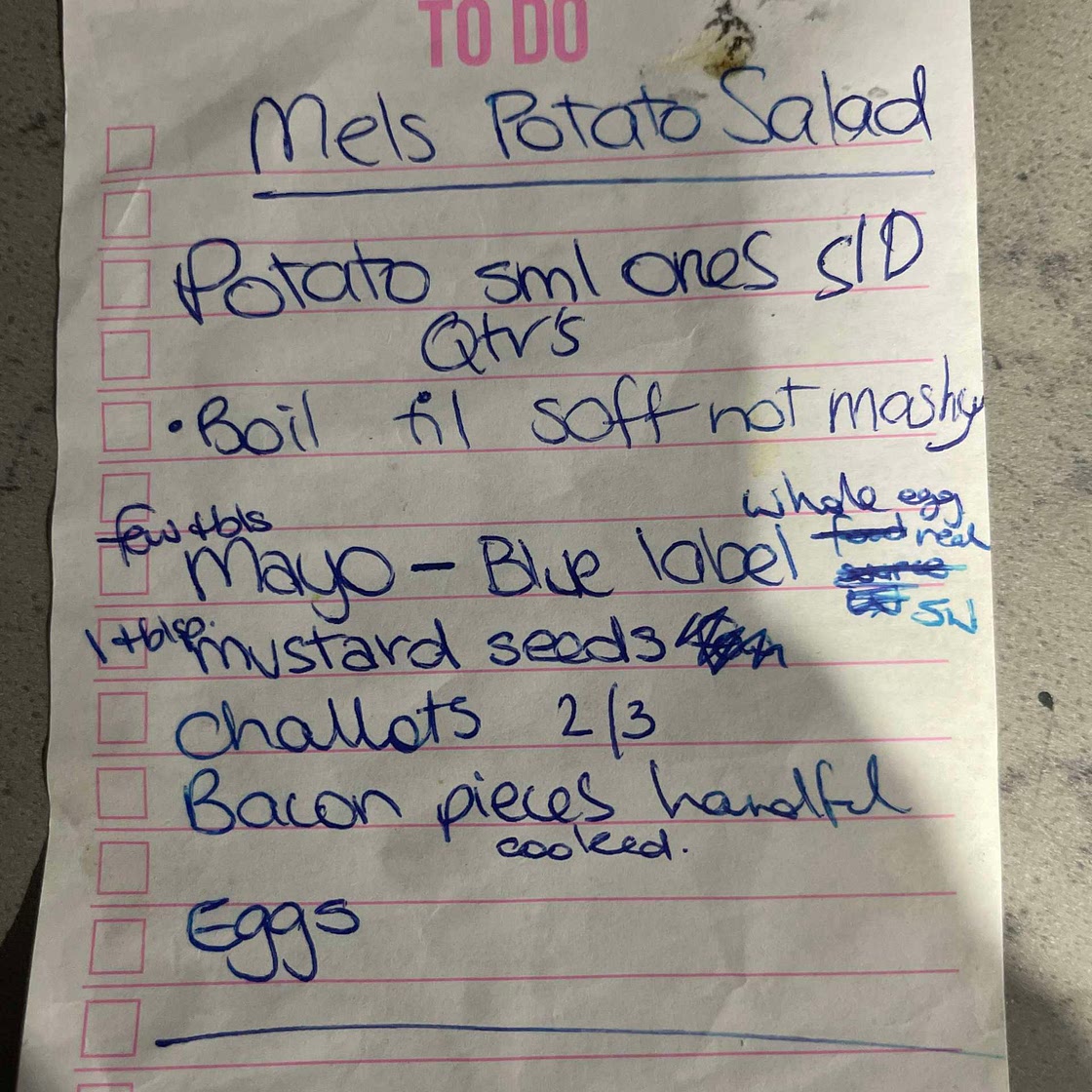 Mels potato salad