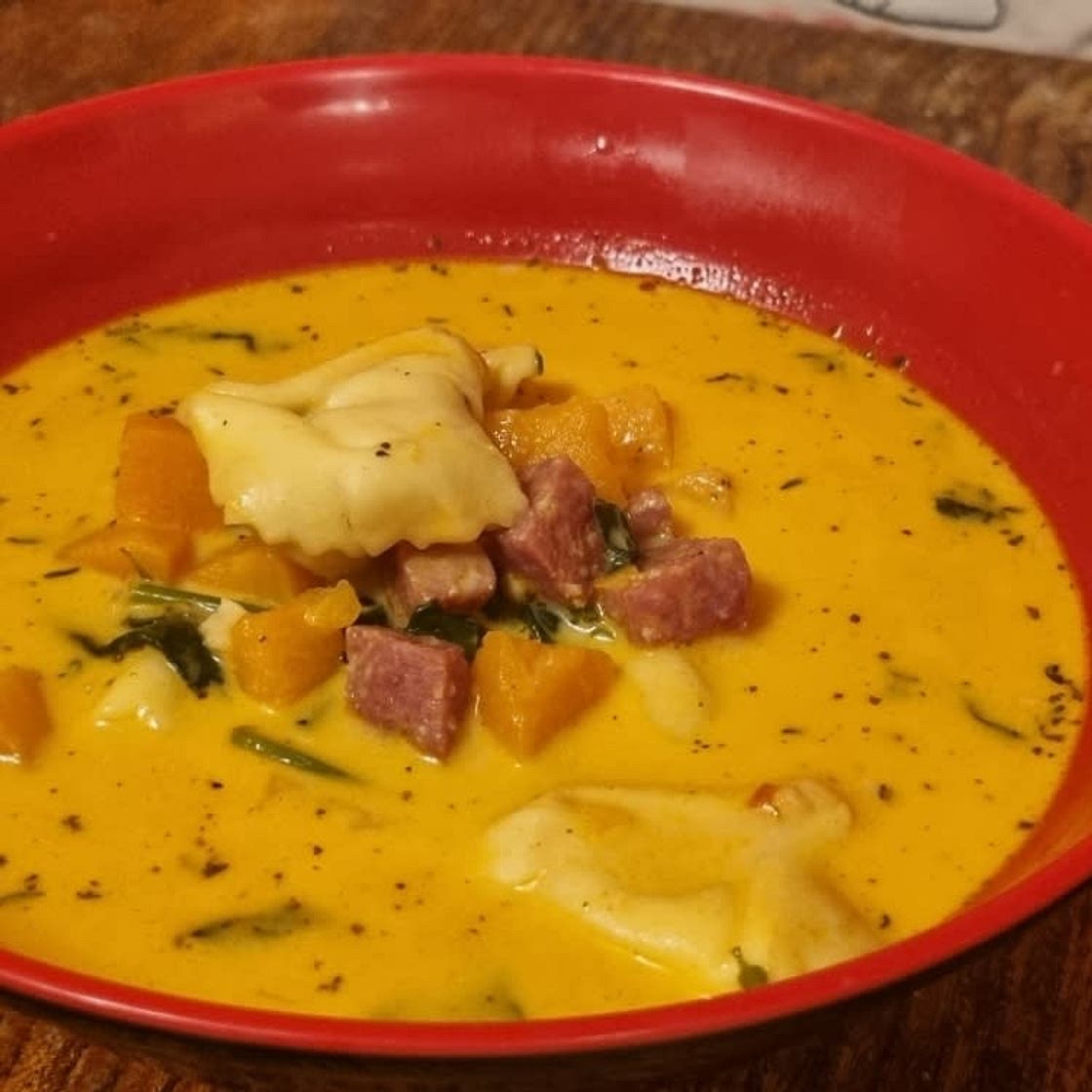 Creamy Sausage Tortellini Soup