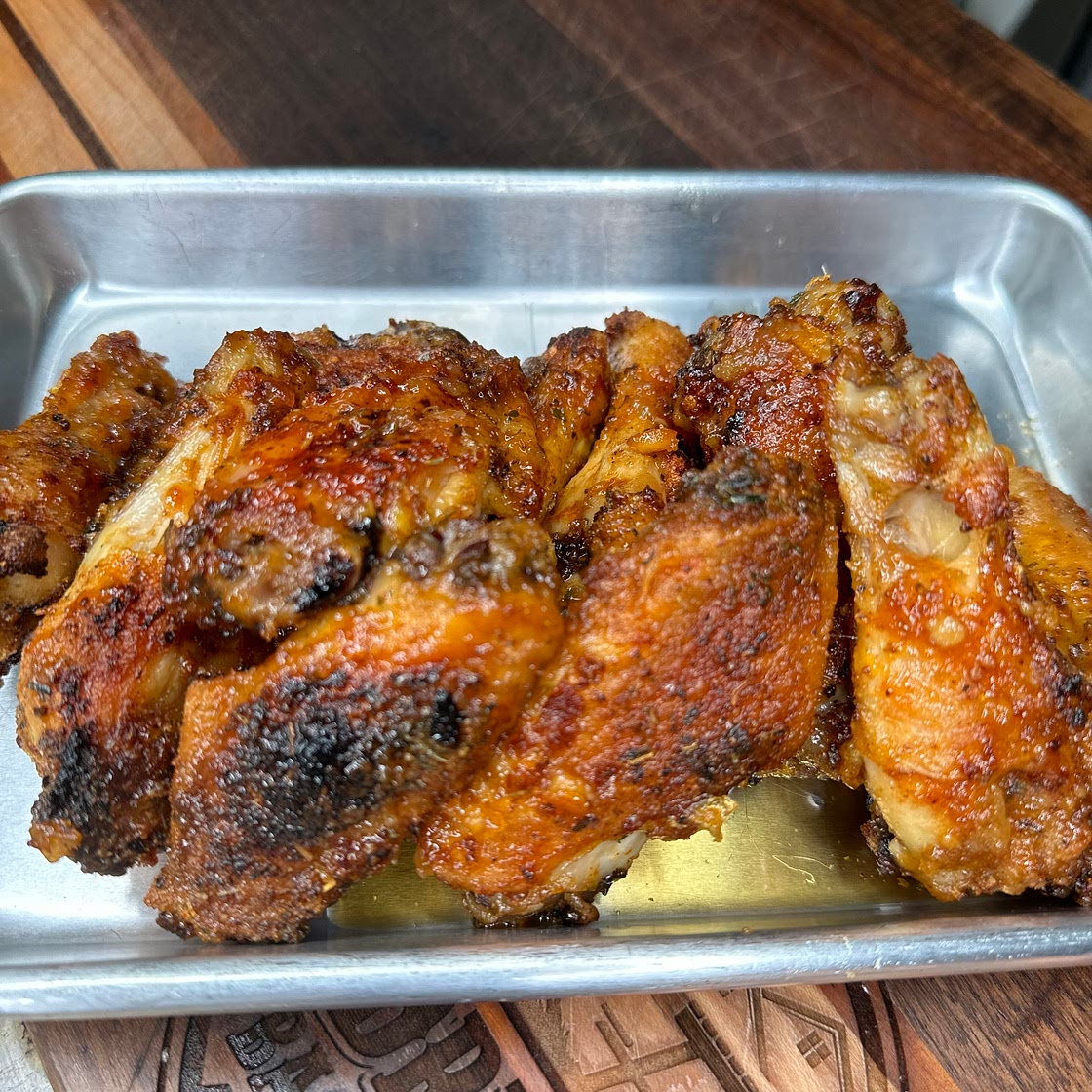 CRISPY OVEN-FRIED WINGS WITH RED LIMO & BLOOD ORANGE