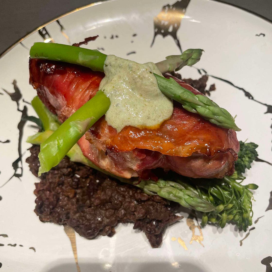 Prosciutto wrapped chicken  