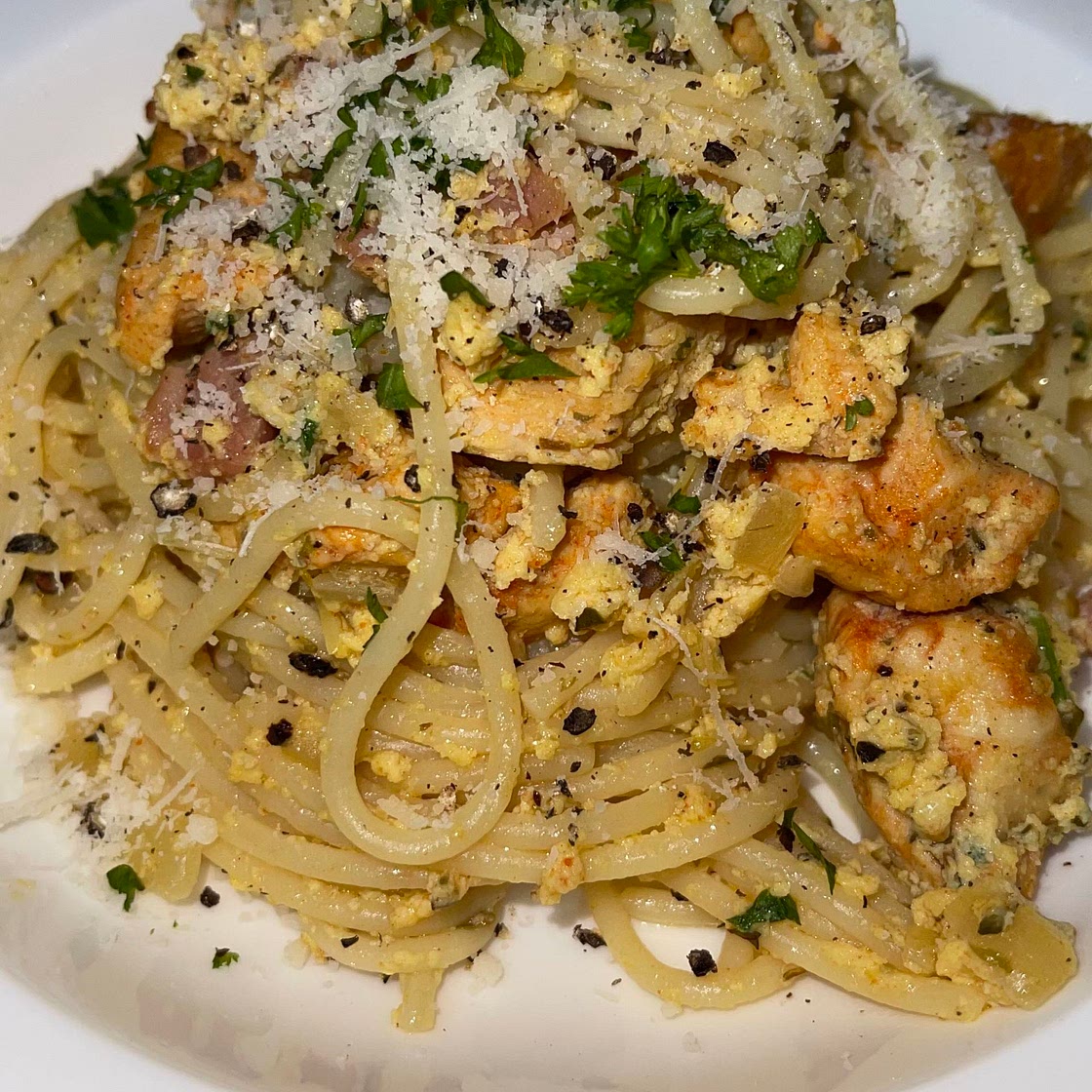 Chicken and Bacon Carbonara 
