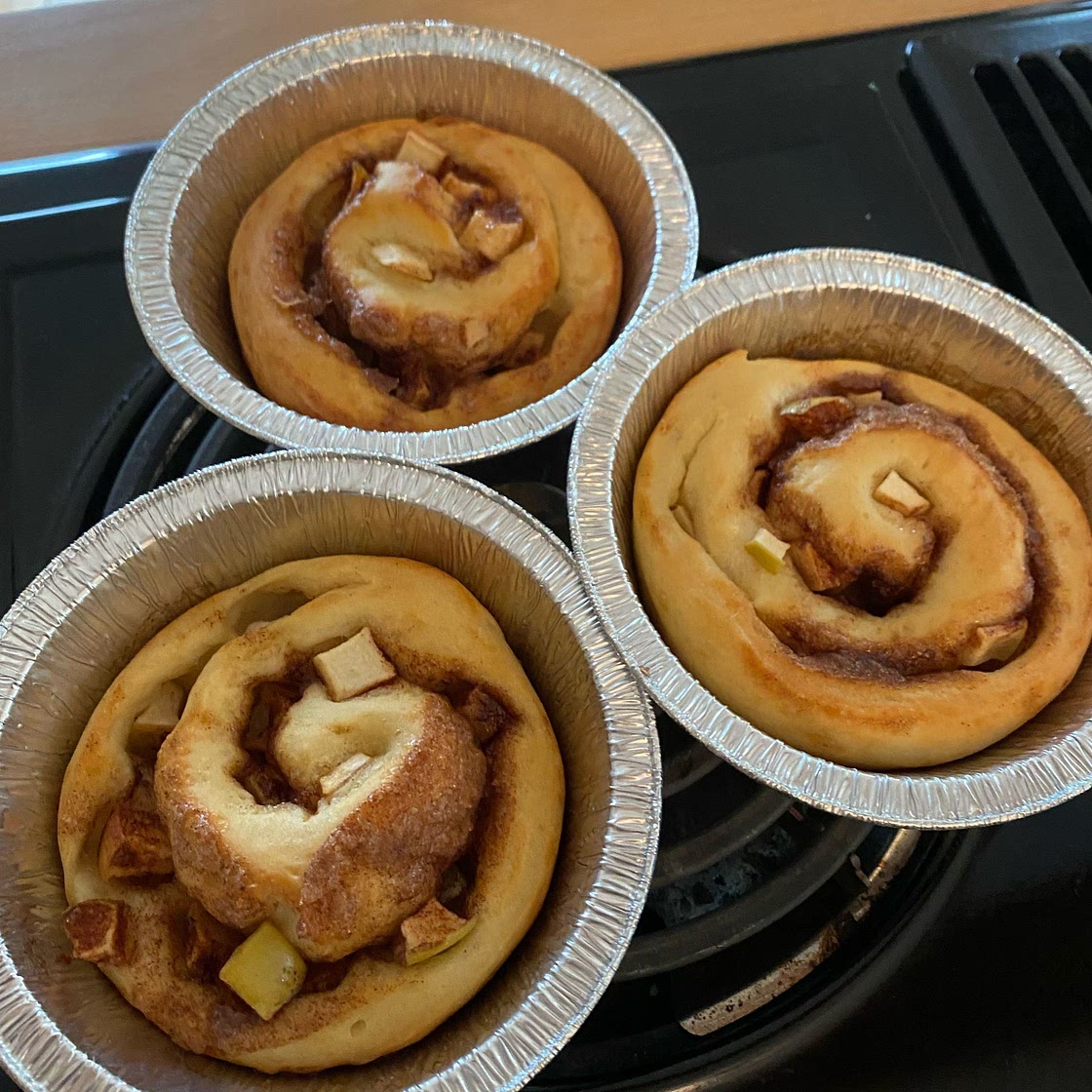 Apple Cinnamon Rolls with Brown Butter Maple Icing