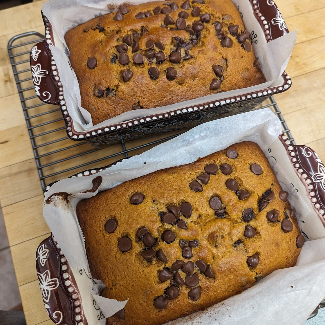 Pumpkin Chocolate Chip Bread