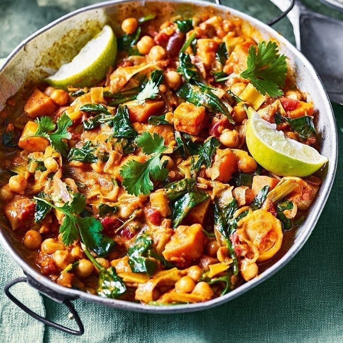 Vegetarian Thai Pumpkin and Sweet Potato Curry