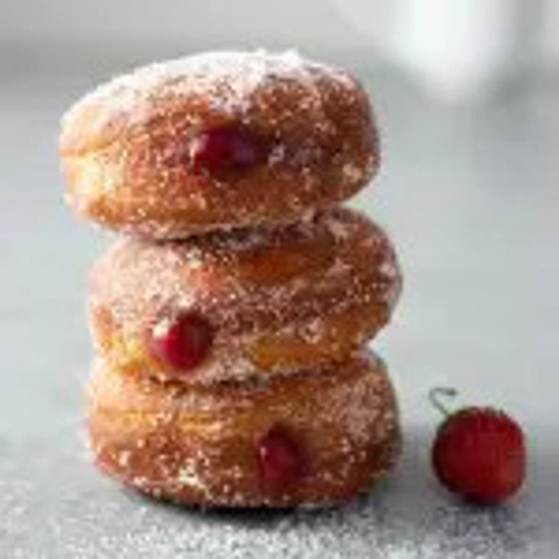 Jelly Donuts with Homemade Strawberry Jam