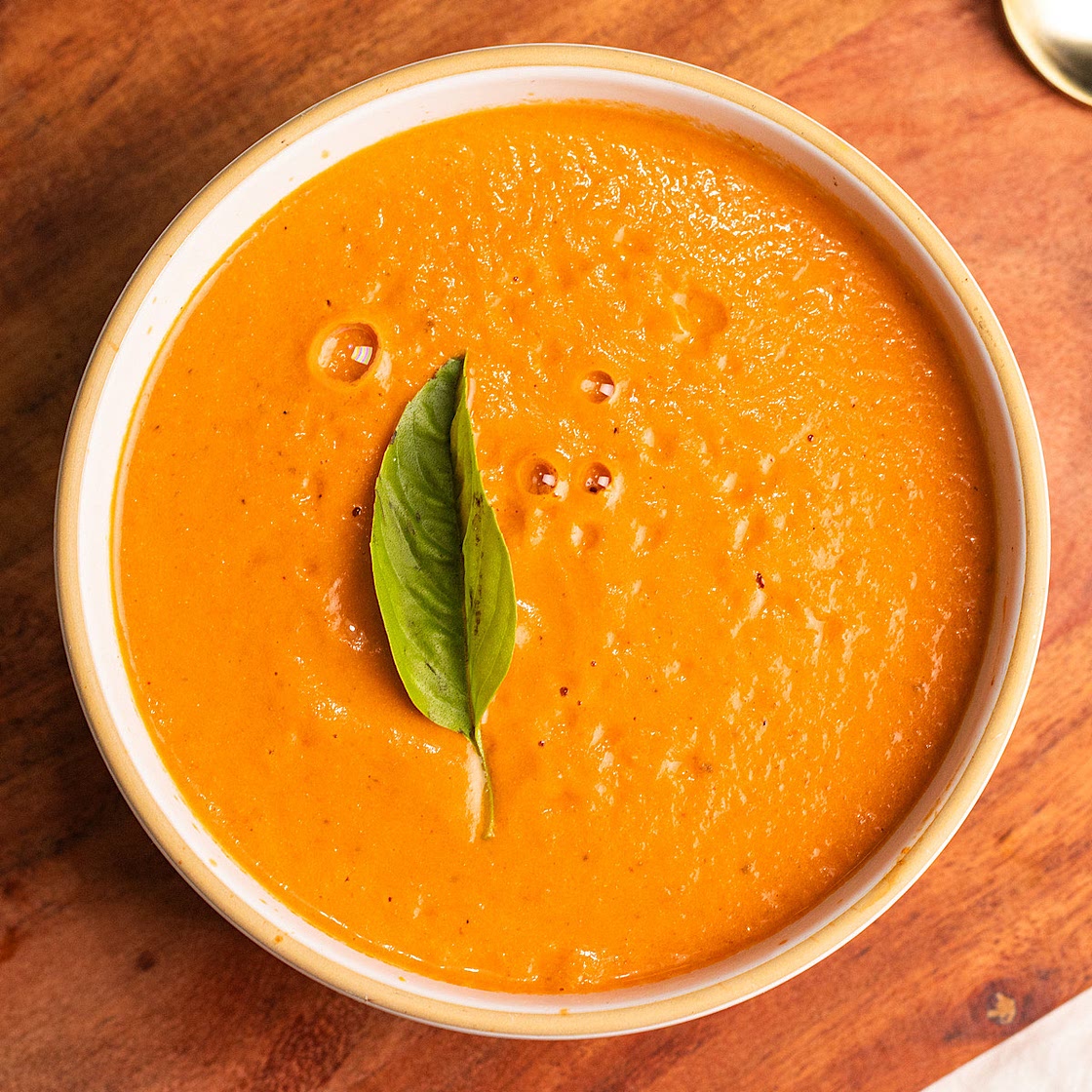High Protein Tomato Soup with Cottage Cheese