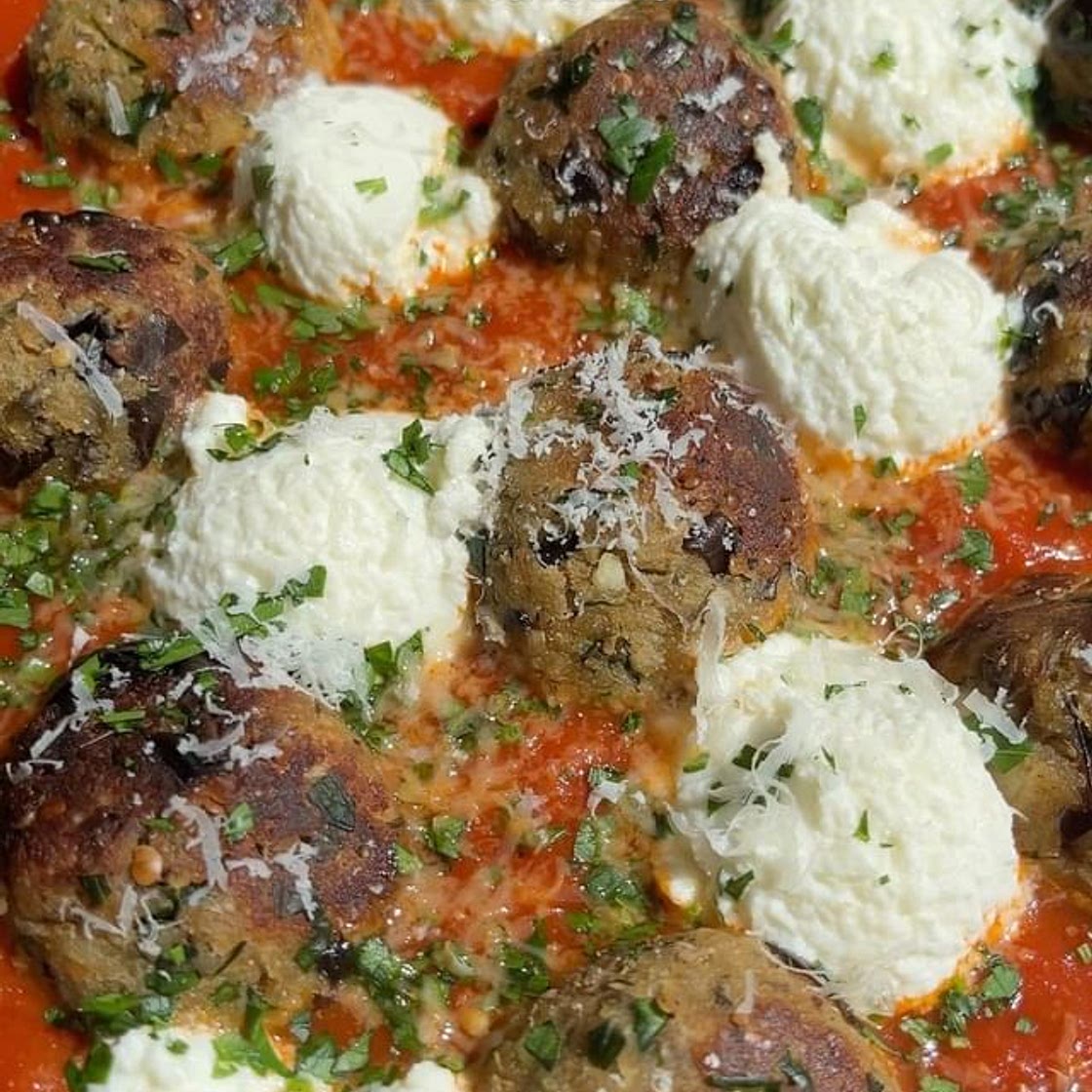 Eggplant Parmesan Meatballs offer all there is to love about Egg