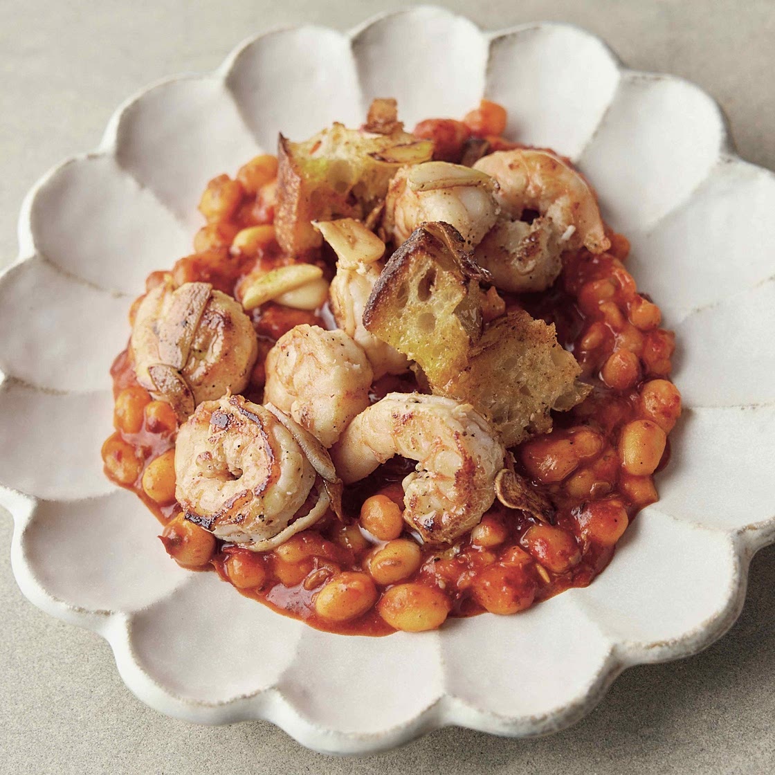 EPIC PRAWNS & BEANS