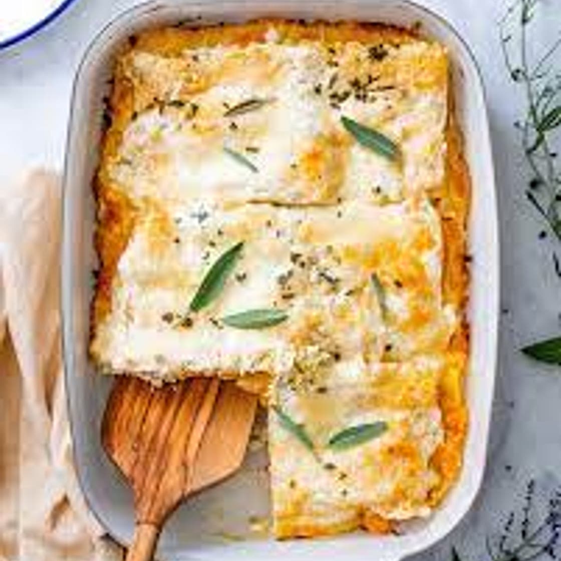 Butternut and sage creamy lasagne