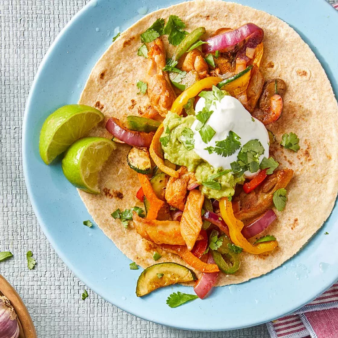 Chicken and Vegetable Fajitas