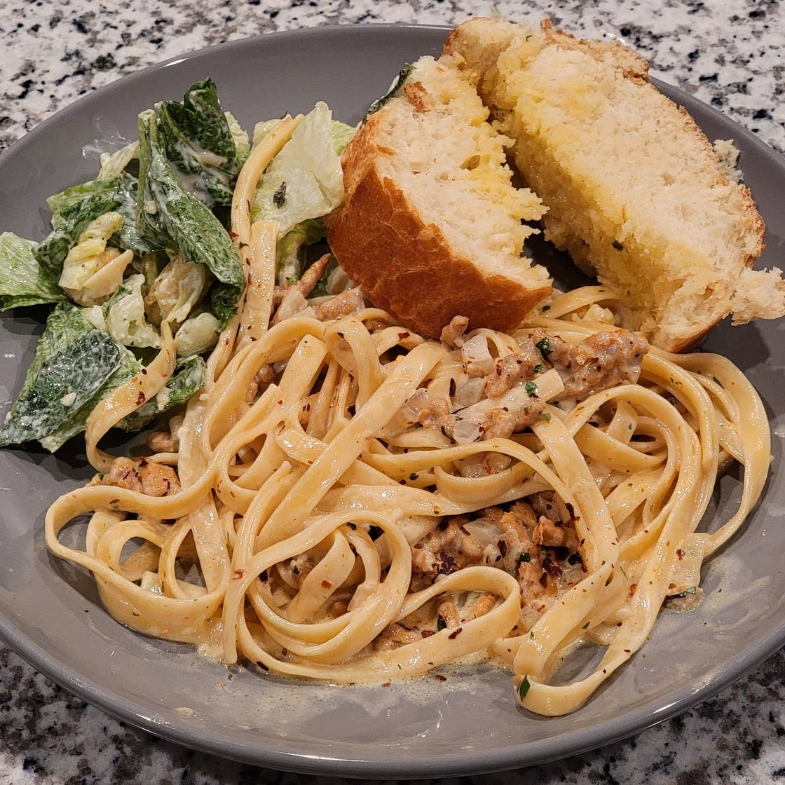 White Wine Garlic Butter Bucatini