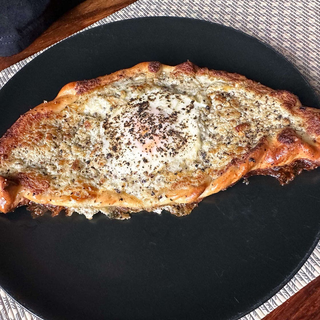 Khachapuri — Stuffed Georgian Cheese Bread with Egg