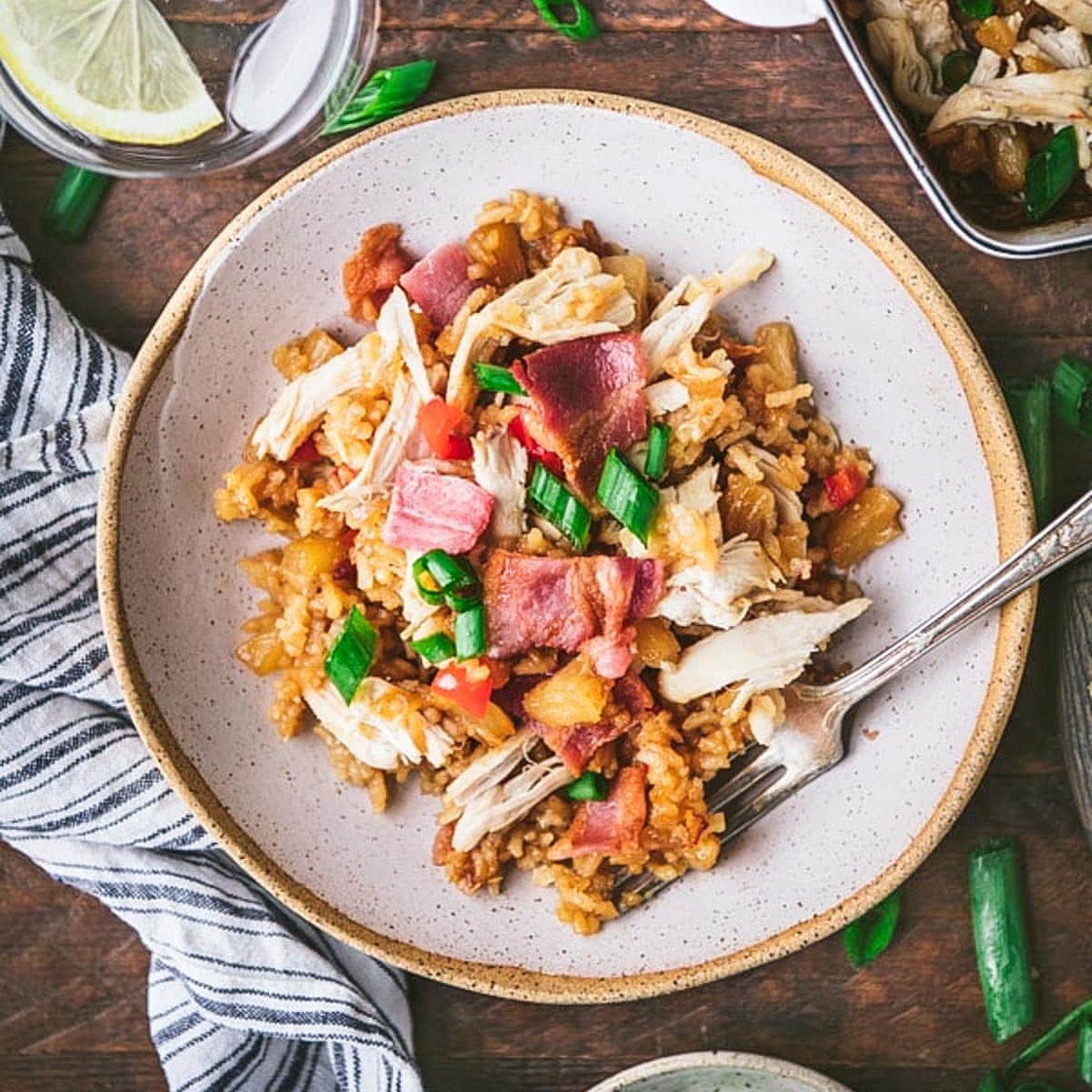 Dump-and-Bake Aloha Chicken and Rice