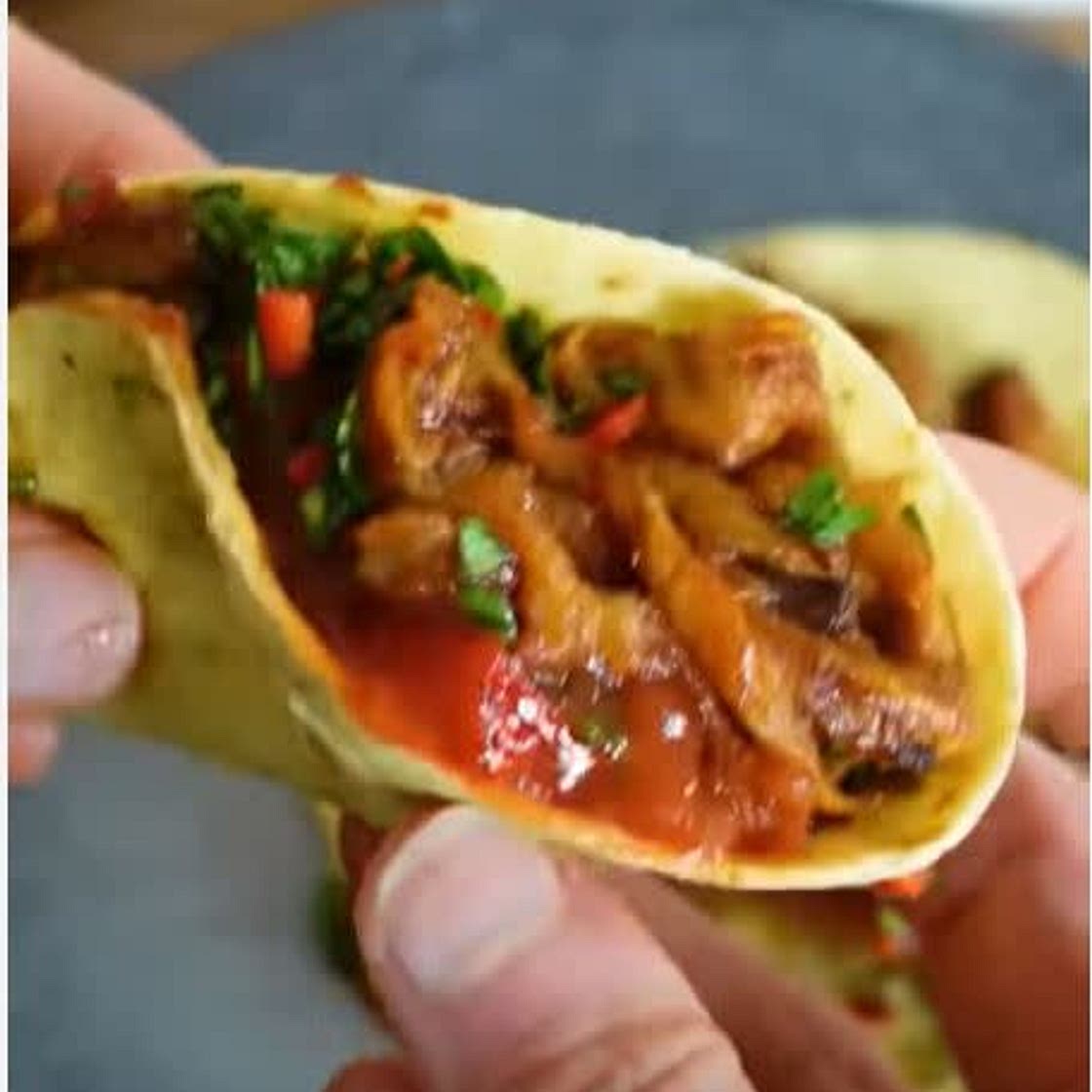 Pulled Eggplant Tacos