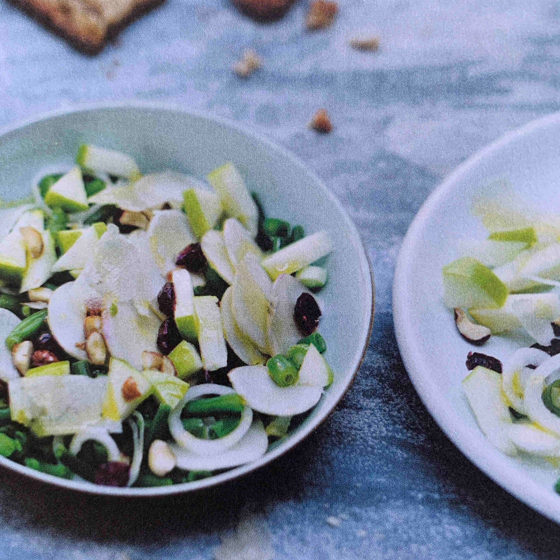 Salade de navets pomme et canneberges